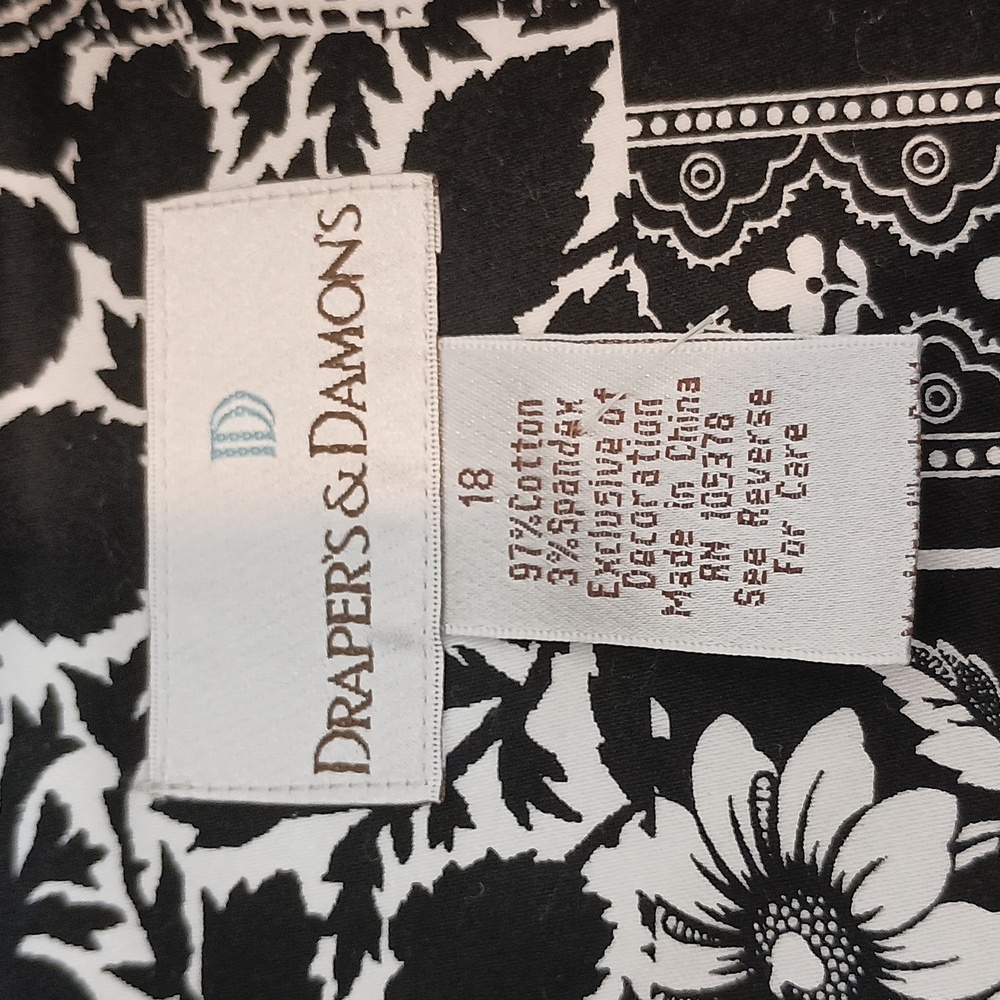 Drapers & Damons Mixed Media Print Cotton Stretch Jacket Women Size 18 Spring - Picture 5 of 13